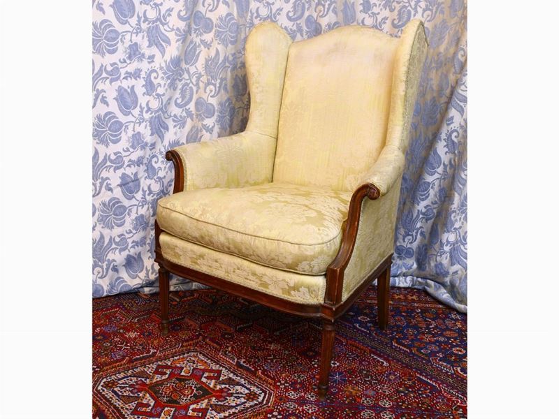 Poltroncina Bergere in Noce