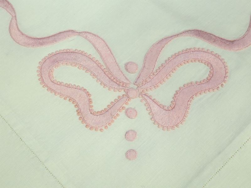 Parure Matrimoniale in Lino Bianco, Artigianato Fiorentino