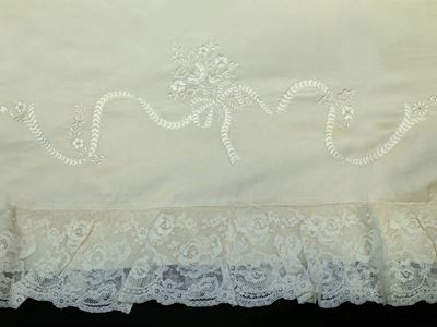 Completo Matrimoniale in Seta Beige, Artigianato Fiorentino