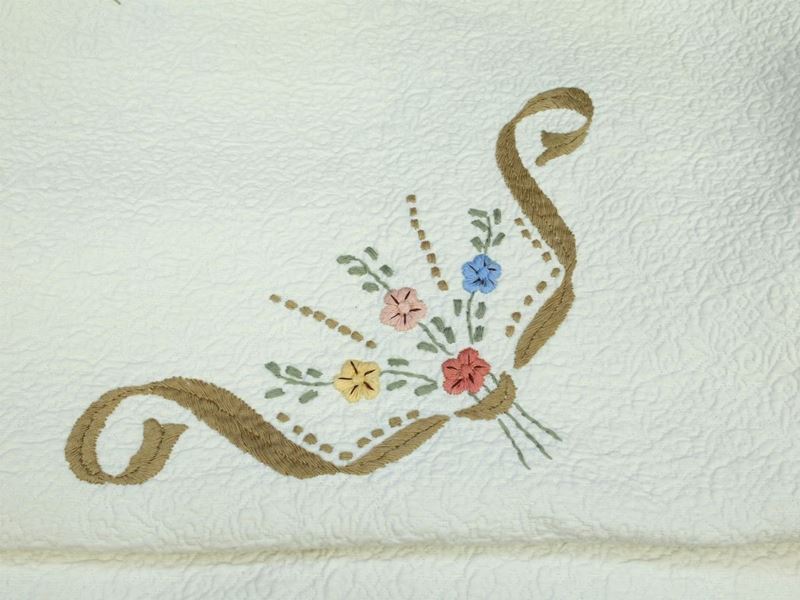 Copriletto in Cotone Piquet Bianco