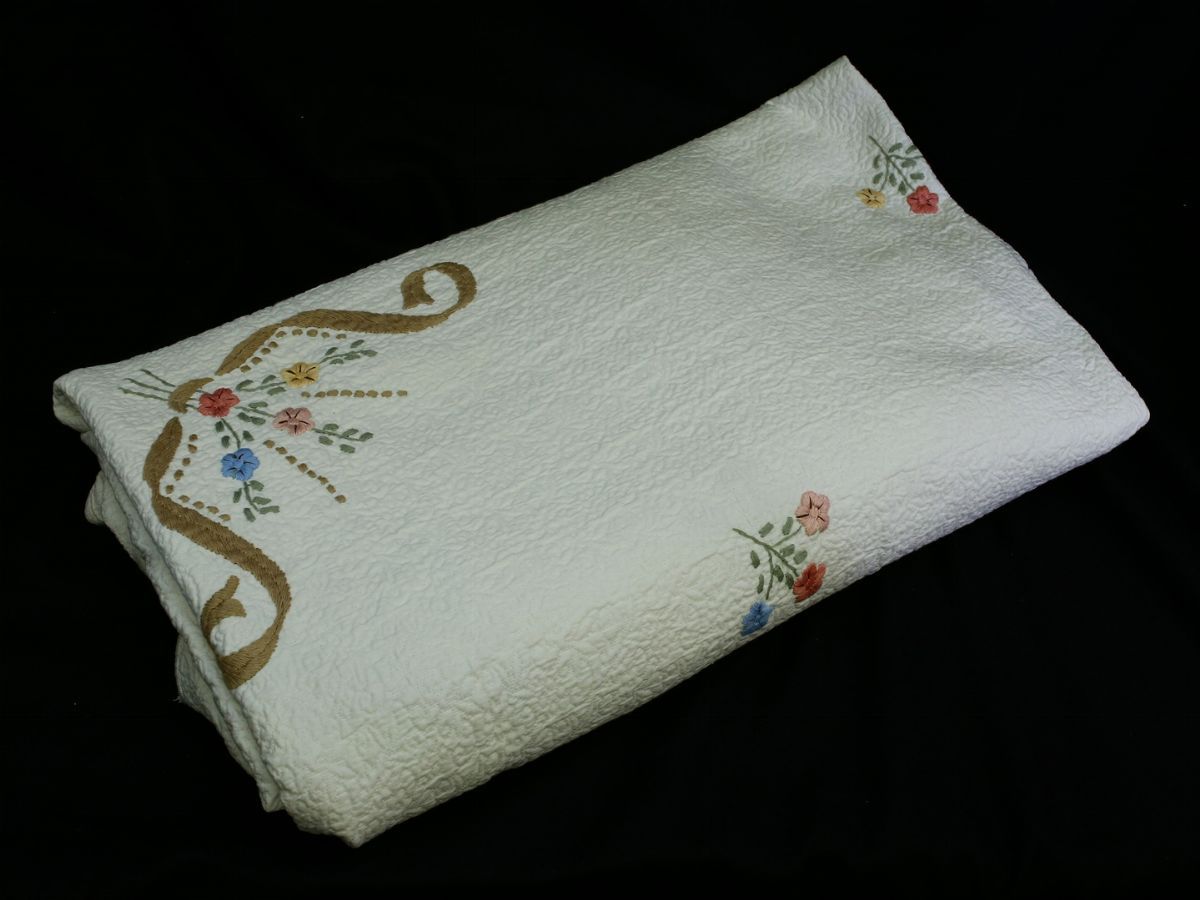Copriletto in Cotone Piquet Bianco