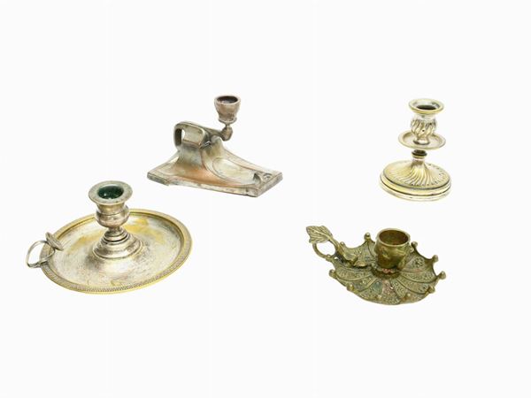 Lot of ancient silver candles  (19th/20th century)  - Auction The florentine house of the soprano Marcella Tassi - Maison Bibelot - Casa d'Aste Firenze - Milano