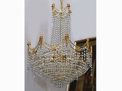 Lampadario a Paniere in Cristallo Swarovski