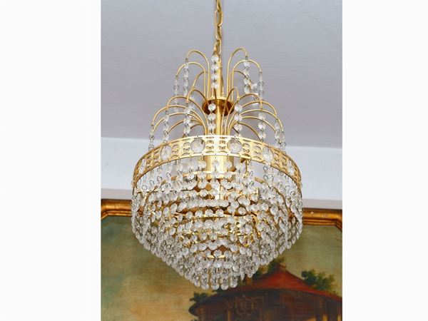 A small crystal chandelier  - Auction The florentine house of the soprano Marcella Tassi - Maison Bibelot - Casa d'Aste Firenze - Milano