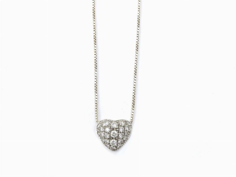 Girocollo in Oro Bianco e Diamanti