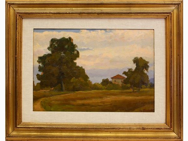 Umberto Maestrucci : Landscape  ((1897-1952))  - Auction The florentine house of the soprano Marcella Tassi - Maison Bibelot - Casa d'Aste Firenze - Milano