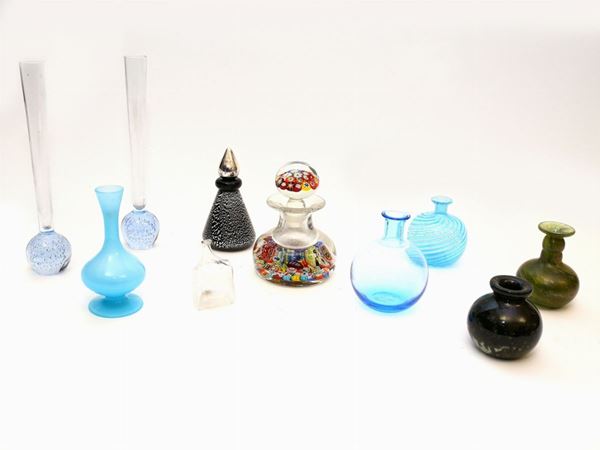 A lot of glass vases
