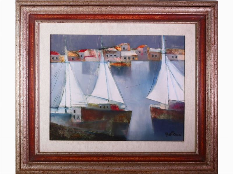 Lido Bettarini - Paesaggio Marino con Barche a Vela