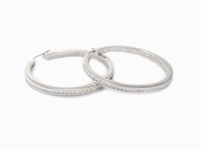 Orecchini in Oro Bianco con Diamanti