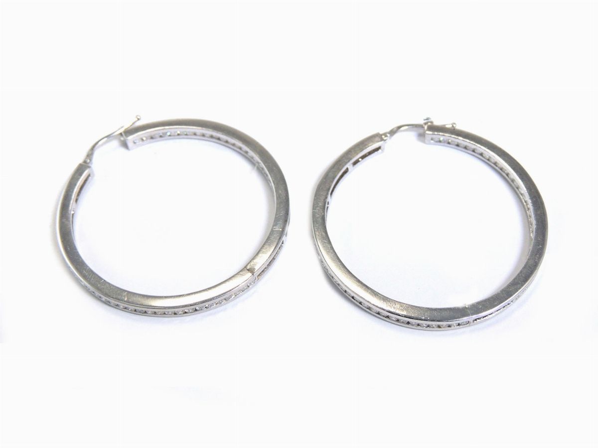 Orecchini in Oro Bianco con Diamanti