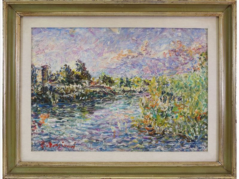 Guido Borgianni - Paesaggio Sull'arno 1975