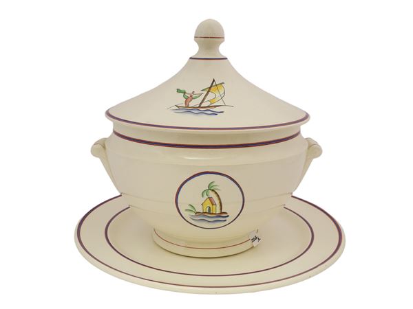 Gi&#242; Ponti - A Richard Ginori - San Cristoforo ceramic soup bowl, 1930