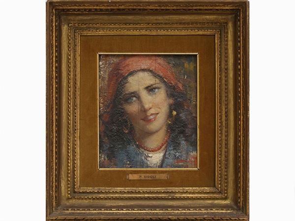 Pacifico Sidoli : Portrait of a woman  ((1920-2001))  - Auction Modern and Contemporary Art - Maison Bibelot - Casa d'Aste Firenze - Milano