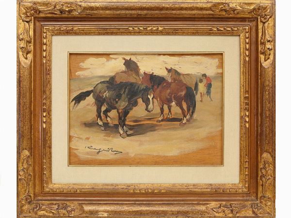 Basso Ragni : Horses  ((1921-1979))  - Auction Modern and Contemporary Art - Maison Bibelot - Casa d'Aste Firenze - Milano