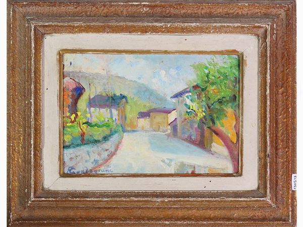 Edoardo Gordigiani : View of a street  ((1866-1961))  - Auction Modern and Contemporary Art - Maison Bibelot - Casa d'Aste Firenze - Milano