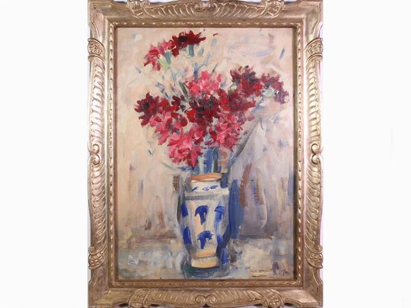 Enzo Pregno : Flowers in a vase  ((1898-1972))  - Auction Modern and Contemporary Art - Maison Bibelot - Casa d'Aste Firenze - Milano