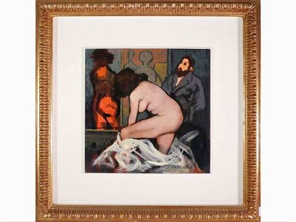Fausto Maria Liberatore : La modella  ((1922-2004))  - Auction Modern and Contemporary Art - Maison Bibelot - Casa d'Aste Firenze - Milano