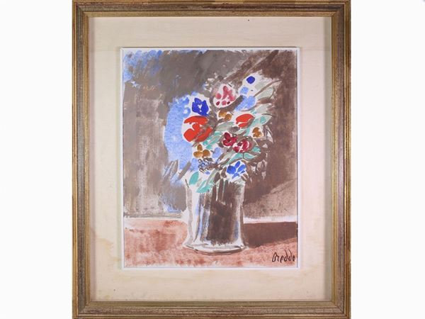 Gastone Breddo : Flowers in a vase  ((1915-1991))  - Auction Modern and Contemporary Art - Maison Bibelot - Casa d'Aste Firenze - Milano