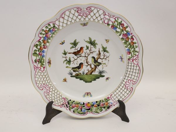 An Herend Rothschild model porcelain plate