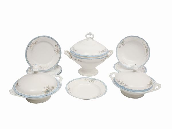 A porcelain plate service