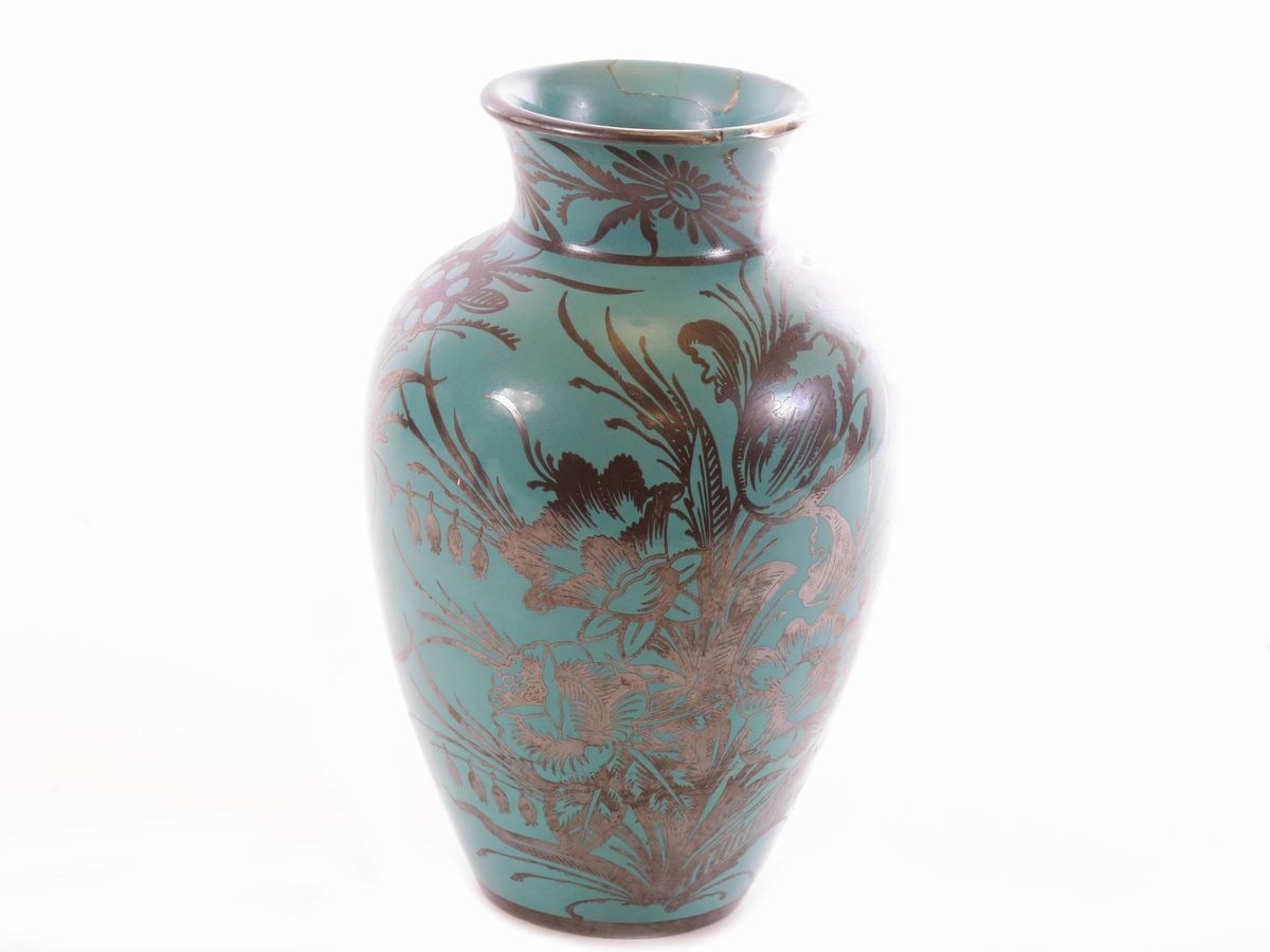 Vaso in Terracotta Smalata, Richard Ginori