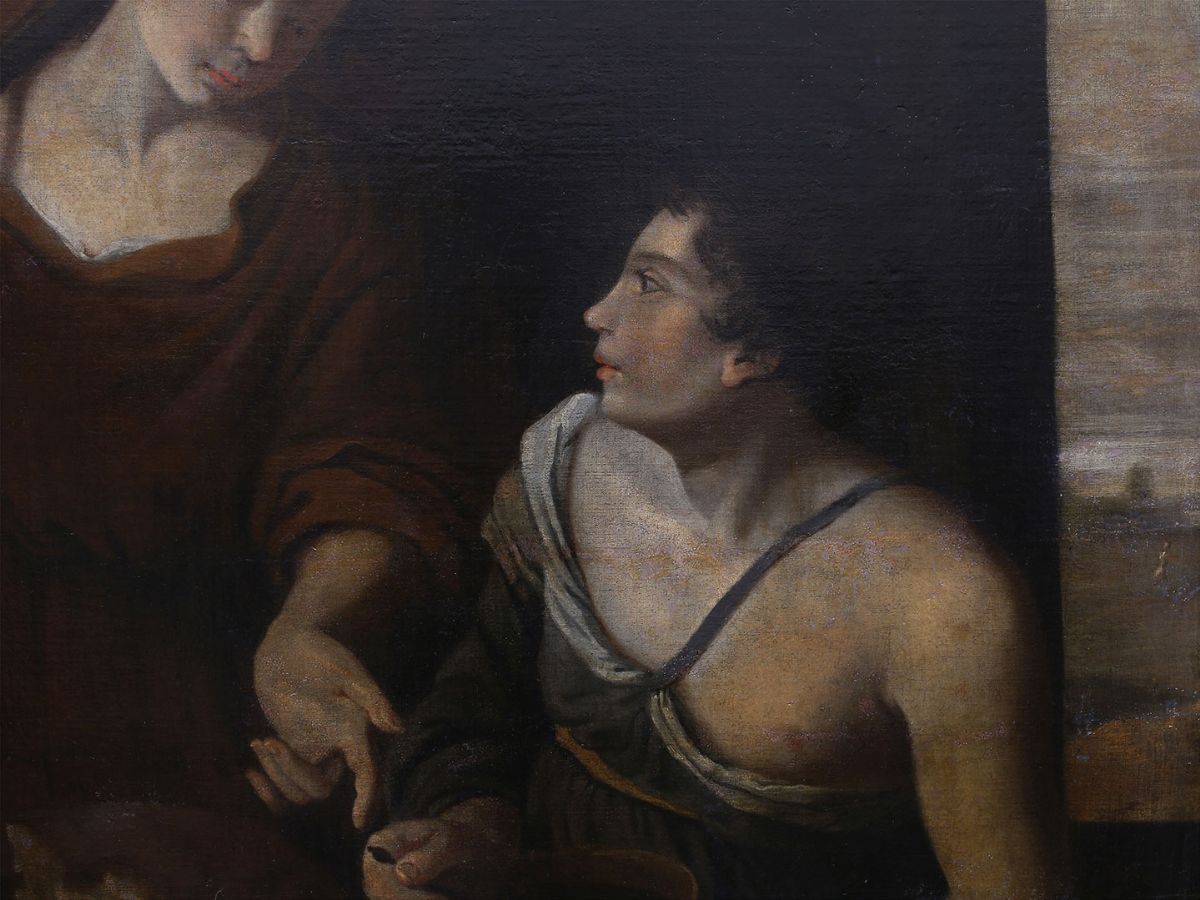 Pittore Caravaggesco Olandese, Prima Metà del XVII Secolo - Esaù Vende la Primogenitura a Giacobb...