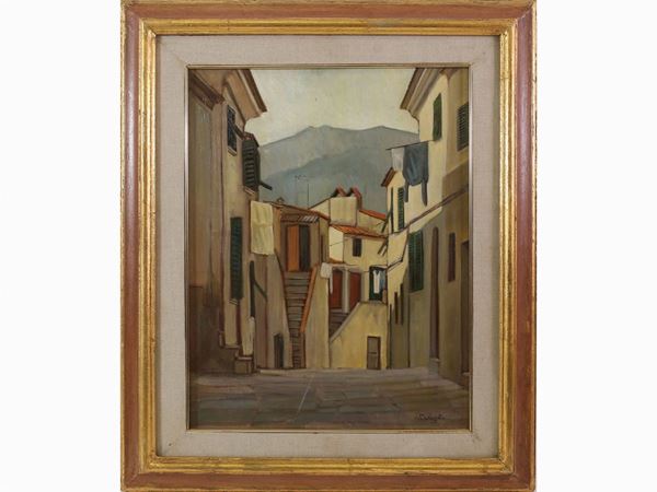 Adriano Basagni : Vicolo di Sant'Ilario - Isola d'Elba  - Auction Modern and Contemporary Art - Maison Bibelot - Casa d'Aste Firenze - Milano