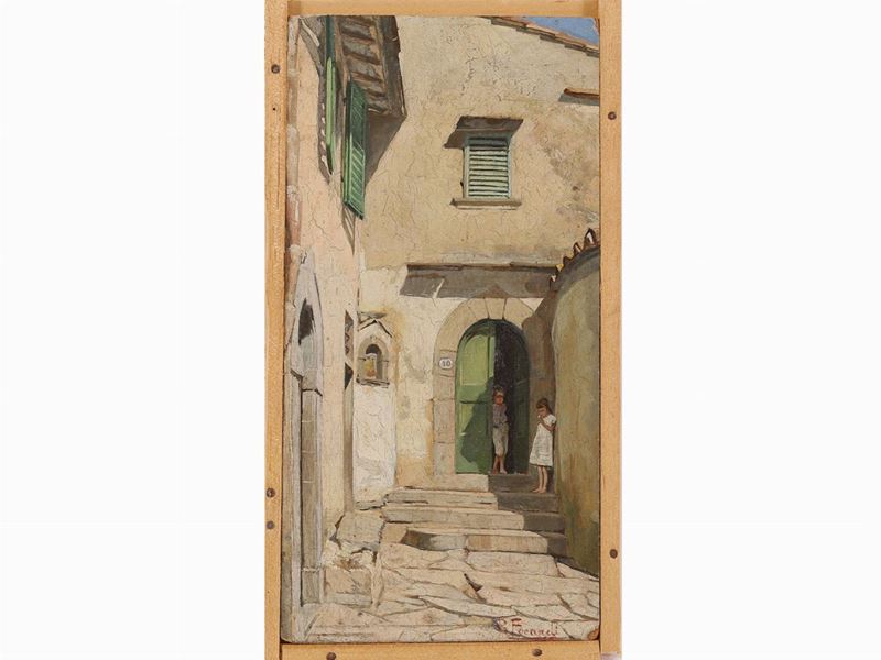 Ruggero Focardi - Scorcio di Casa con Bambini