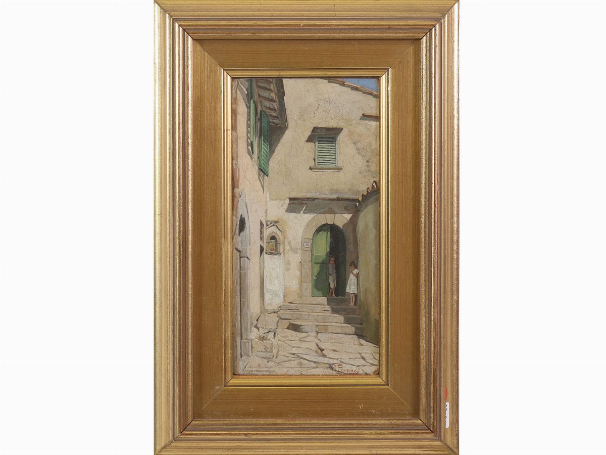 Ruggero Focardi - Scorcio di Casa con Bambini