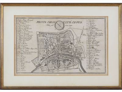 Vedute di Pisa e Pianta della Città di Pisa