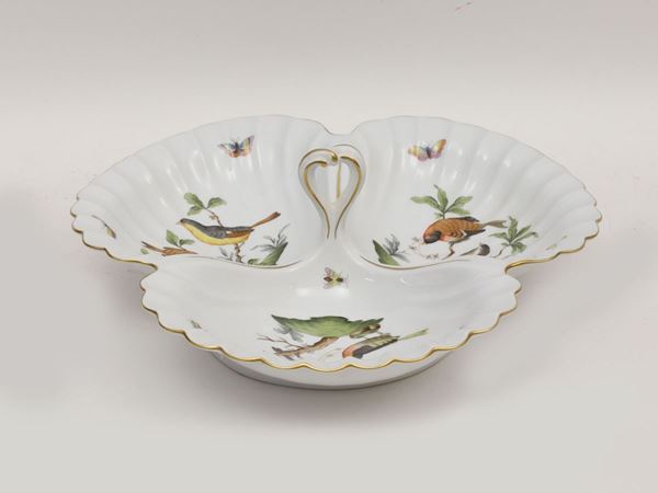 Antipastiera in porcellana Herend, modello Rothschild