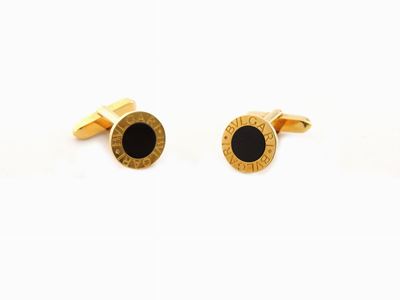 Gemelli Bulgari in Oro Giallo e Onice