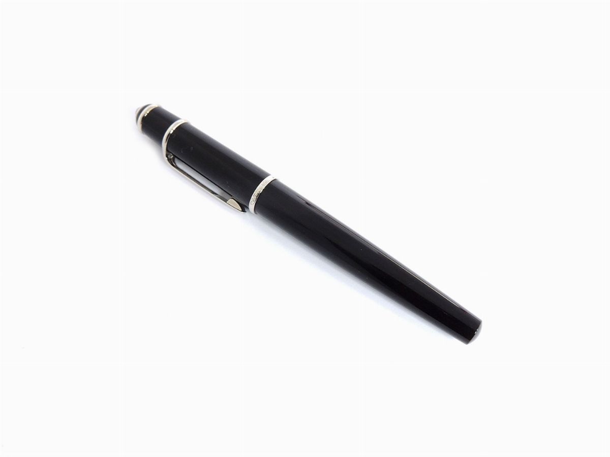 Penna Stilografica Cartier in Resina Nera e Palladio
