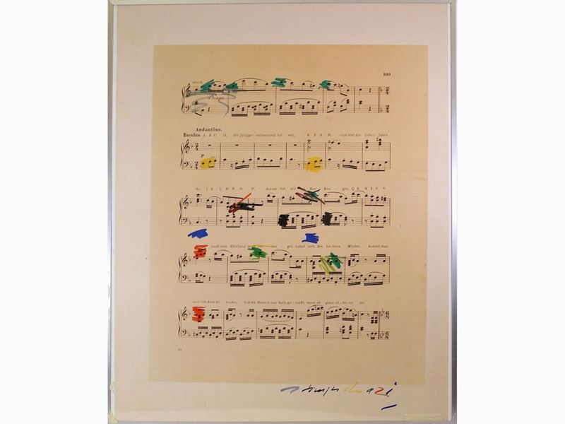 Giuseppe Chiari - Composizione con Spartito Musicale