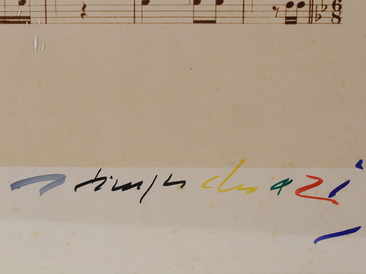 Giuseppe Chiari - Composizione con Spartito Musicale