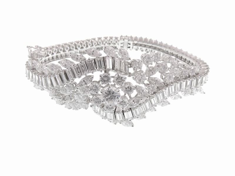Bracciale in Oro Bianco e Diamanti