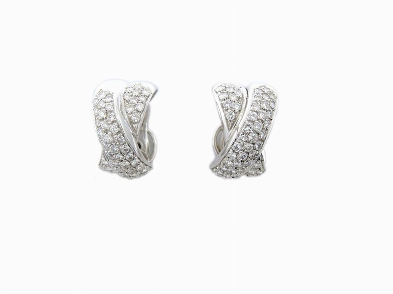 Orecchini in Oro Bianco con Diamanti