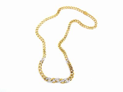 Collana in Oro Giallo e Bainco con Diamanti