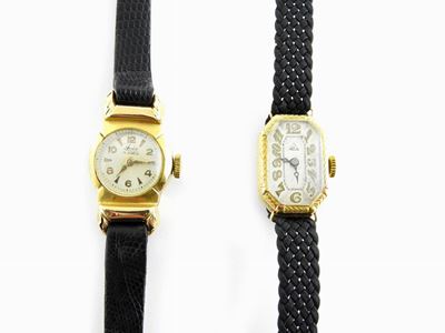 Due Orologi da Polso per Donna in Oro Giallo