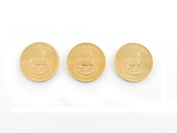 Three Krugerrands coins