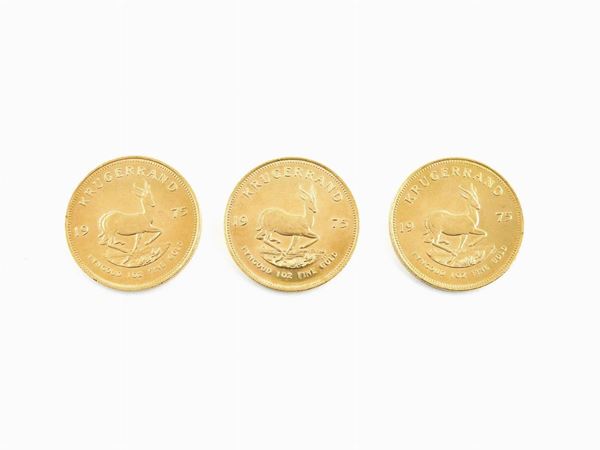 Tre monete da un Krugerrand