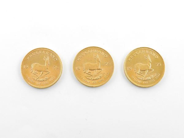 Tre monete da un Krugerrand