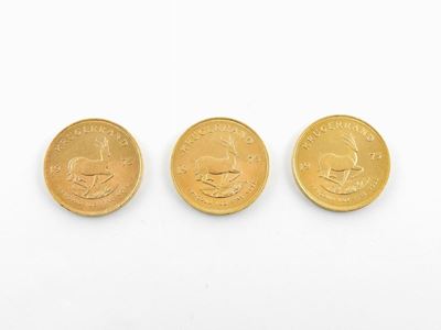Tre Monete da un Krugerrand