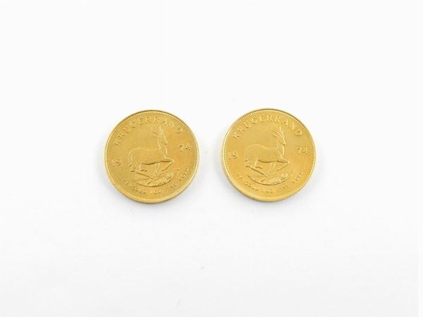 Due monete da un Krugerrand