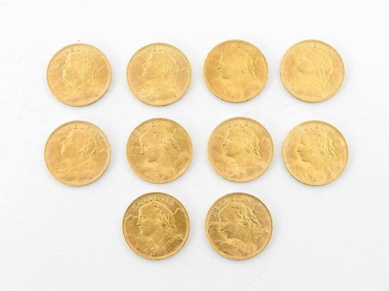 Dieci Monete da 20 Franchi