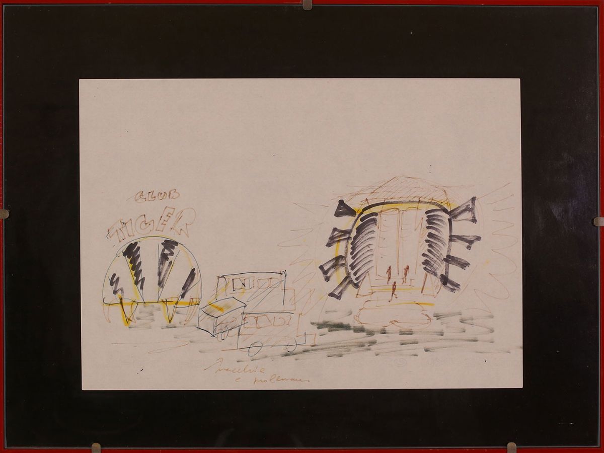 Federico Fellini - Studi per i Costumi e le Scenografie del Film la Voce della Luna
