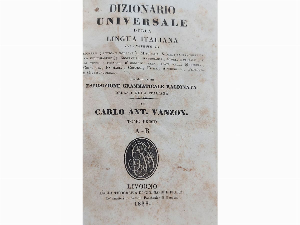 Carlo Antonio Vanzon - Dizionario Universale della Lingua Italiana