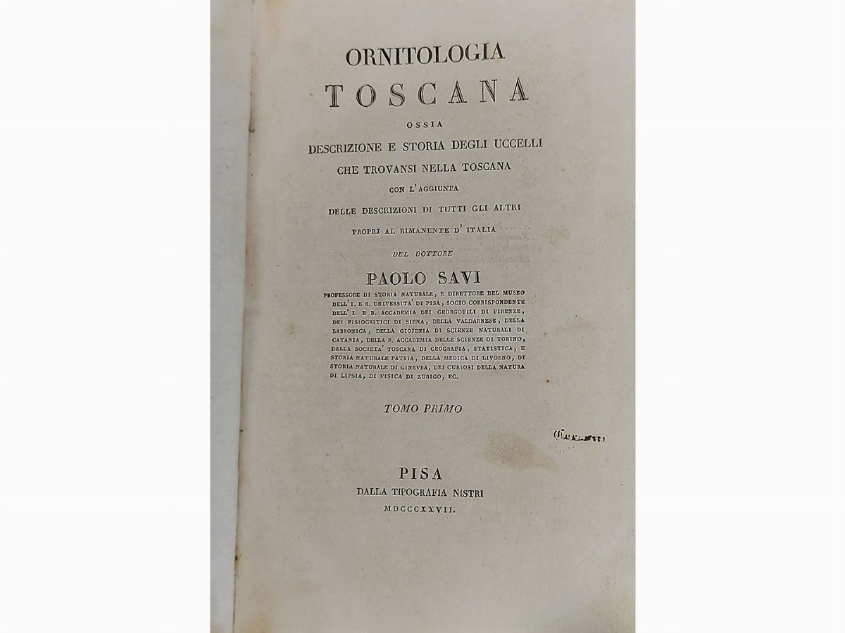 Paolo Savi - Ornitologia Toscana