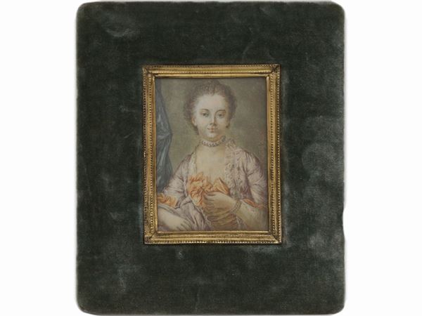 A female portrait  (late 19th century)  - Auction Furniture and paintings from florentine apartment - Maison Bibelot - Casa d'Aste Firenze - Milano