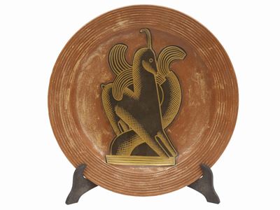 Piatto da Parata in Ceramica, Ginori San Cristoforo Anni Trenta